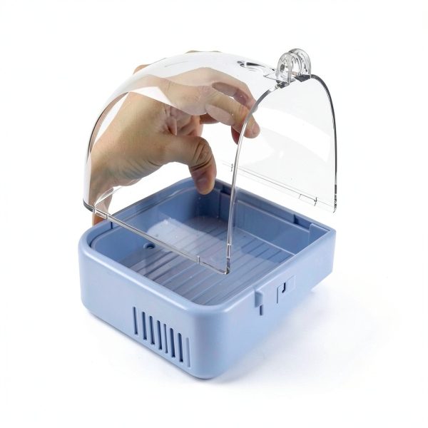 AUDFA Bird Bath Plastic Cage Mounted Bathing Feeder-2