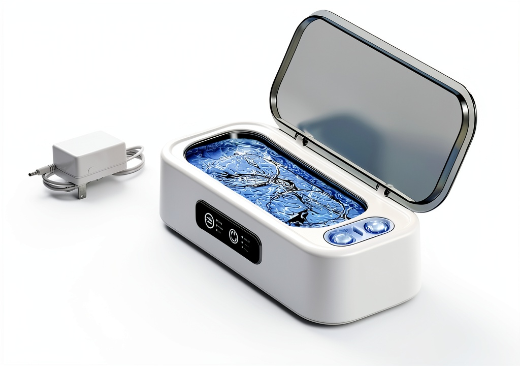 SUNPOW ultrasonic cleaner displaying dual chambers and control panel