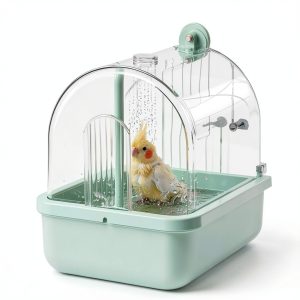 Maxdot Bird Bath with Filtration Gentle Flow Pet Bird Care-0