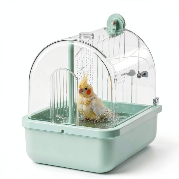 Maxdot Bird Bath with Filtration Gentle Flow Pet Bird Care-0
