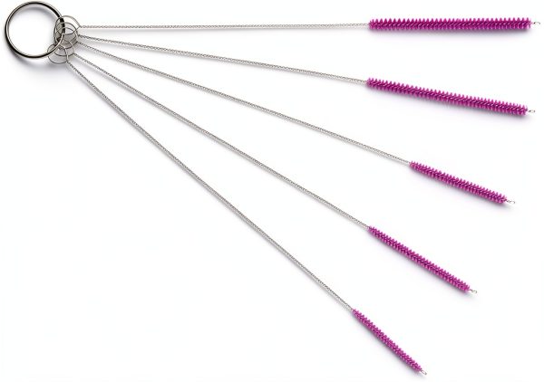 The Scoopie Nylon Tube Brushes Set Flexible Bristle Cleaning-0