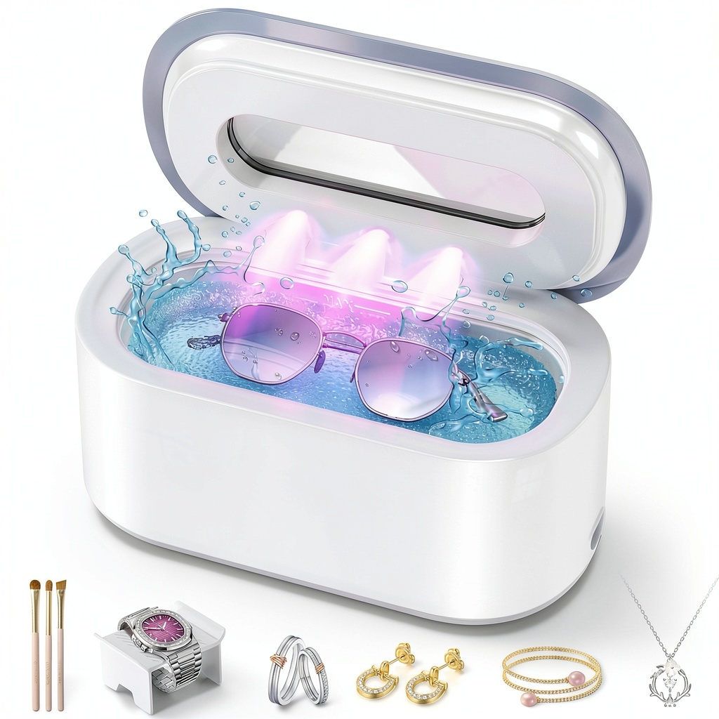 RTLOII ultrasonic cleaner in use on a countertop