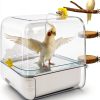 Dmnnlp Bird Bath Cage Transparent Design Small Medium Birds-0
