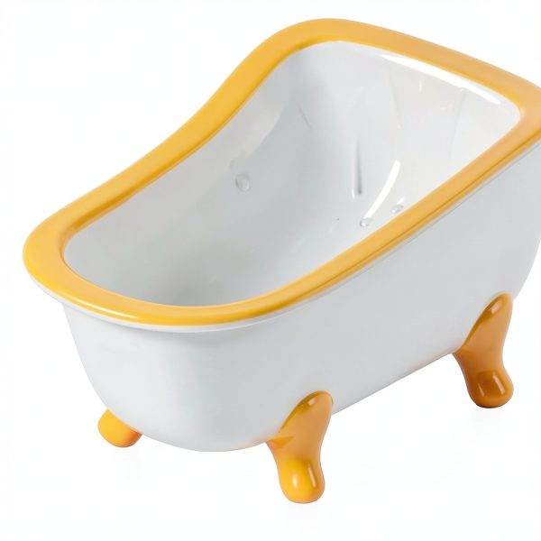 GuineaLoft Ceramic Pet Bath Tub for Birds Small Animals-5