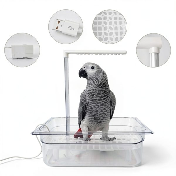 WQY Bird Bath Automatic Shower Durable Pet Supplies-1