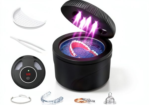WBXWBX Ultrasonic Retainer Cleaner 4 Modes Quiet Portable-0