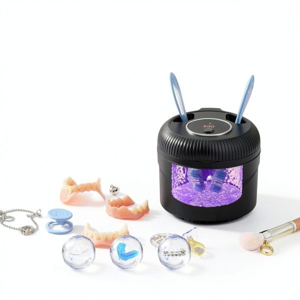 WBXWBX Ultrasonic Retainer Cleaner 4 Modes Quiet Portable-4