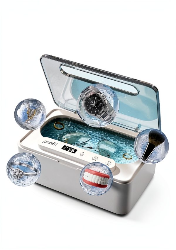 Phniti Ultrasonic Cleaner 47kHz Stainless Steel Multi-2