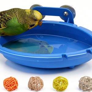 Mygeromon Bird Bath Tub Bowl Small Pet Birds Easy Install-0