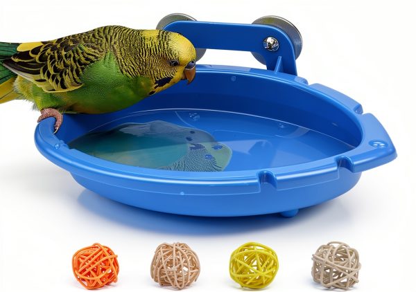 Mygeromon Bird Bath Tub Bowl Small Pet Birds Easy Install-0