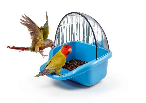 Nobgum Bird Bath Cage Plastic Easy Install Parakeet Bathing-3