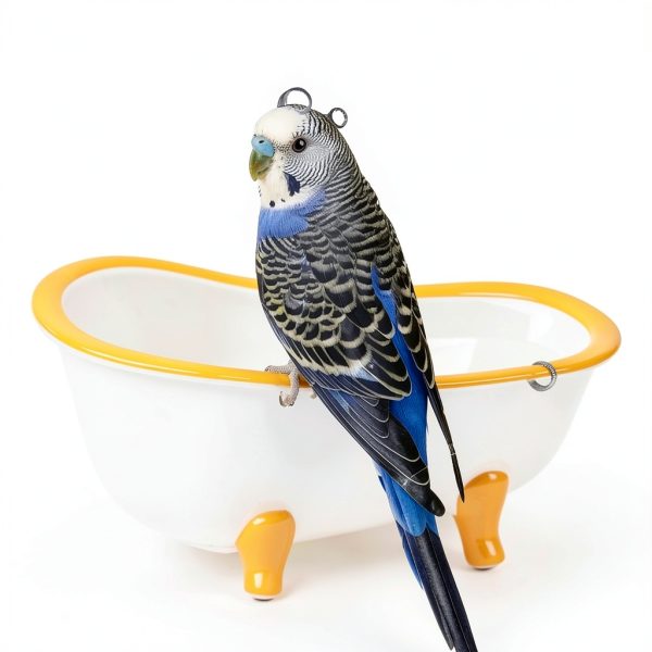 GuineaLoft Ceramic Pet Bath Tub for Birds Small Animals-4