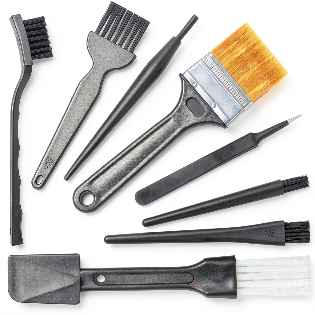 APBFH Antistatic Lab Brushes cleaning kit showing various brush types