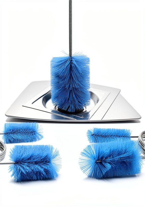 SARDVISA Drain Cleaning Brush Flexible Nylon Bristles Blue-1