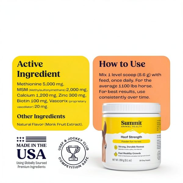 Summit Animal Health Horse Hoof Supplement Biotin Methionine-2