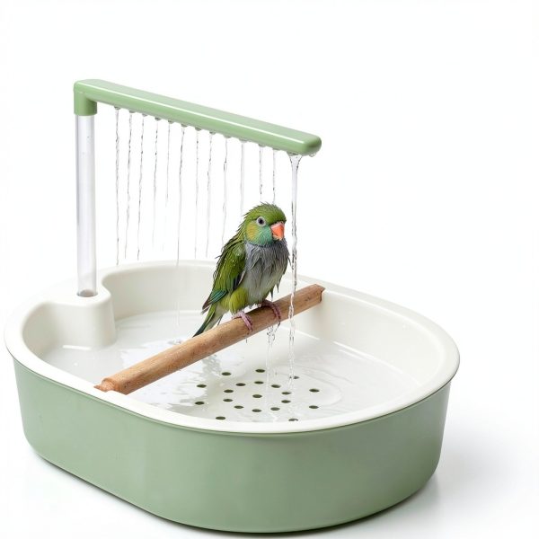 Lonepetu Bird Bath Quiet Circulating Water for Pet Birds-5