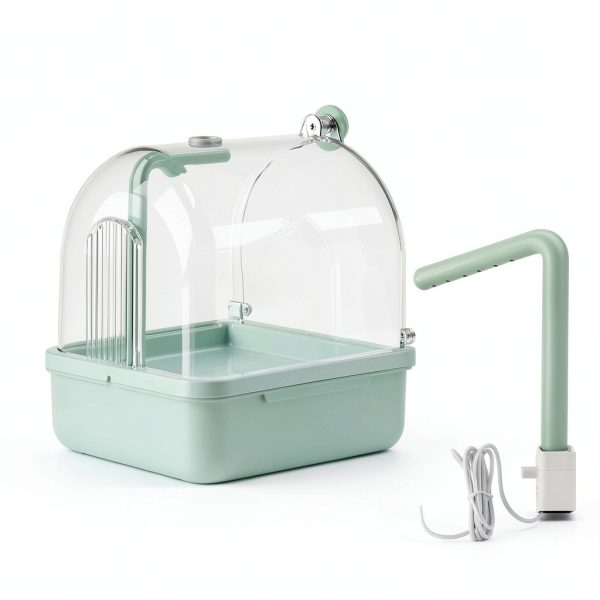 Maxdot Bird Bath with Filtration Gentle Flow Pet Bird Care-1