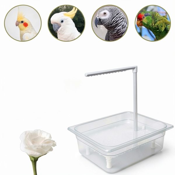 WQY Bird Bath Automatic Shower Durable Pet Supplies-5