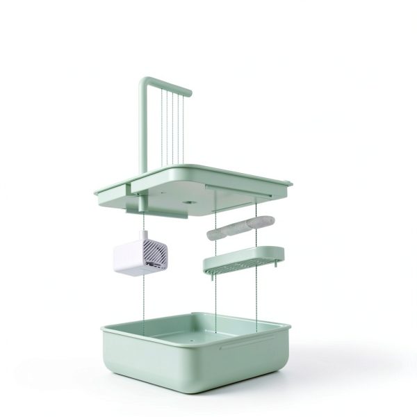 Maxdot Bird Bath with Filtration Gentle Flow Pet Bird Care-6