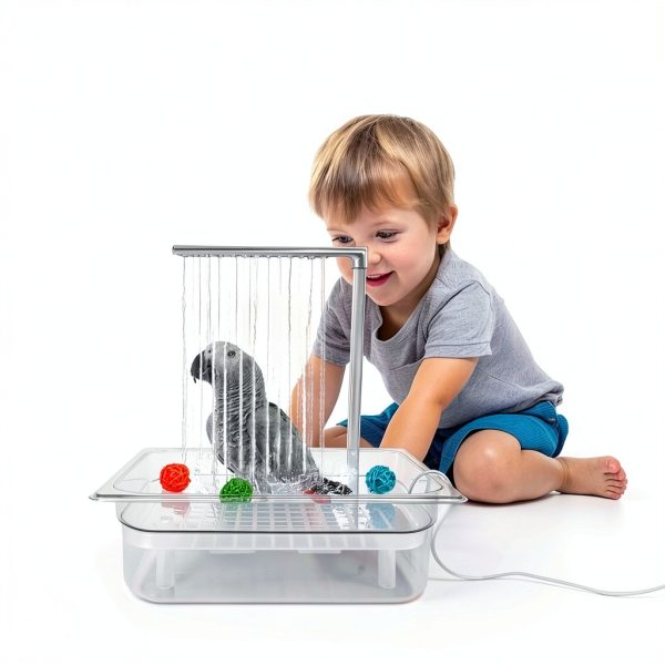 WQY Bird Bath Automatic Shower Durable Pet Supplies-6