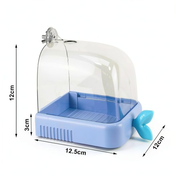 AUDFA Bird Bath Plastic Cage Mounted Bathing Feeder-1
