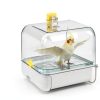 Dmnnlp Bird Bath Cage Transparent Design Small Medium Birds-2