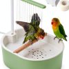 Lonepetu Bird Bath Quiet Circulating Water for Pet Birds-0