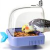 AUDFA Bird Bath Plastic Cage Mounted Bathing Feeder-5