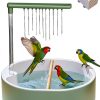 Ianjetty Bird Bath Circulating Water Rotatable Perch Pet-0