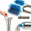 SARDVISA Drain Cleaning Brush Flexible Nylon Bristles Blue-2