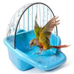 Nobgum Bird Bath Cage Plastic Easy Install Parakeet Bathing-0