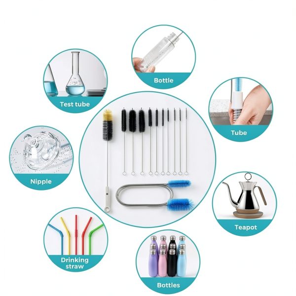 Juntianze Tube Cleaning Brushes Stainless Steel Nylon Set-5
