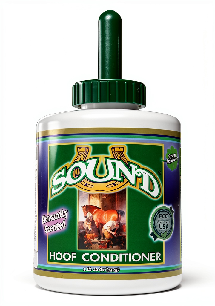 Applying SOUND Hoof Care moisturizer to a horse hoof