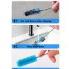 SARDVISA Drain Cleaning Brush Flexible Nylon Bristles Blue-6