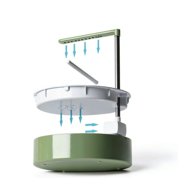 Ianjetty Bird Bath Circulating Water Rotatable Perch Pet-5