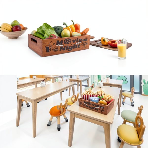 Yamahiko MNight Organizer KW Unfinished Wood Snack Box-5