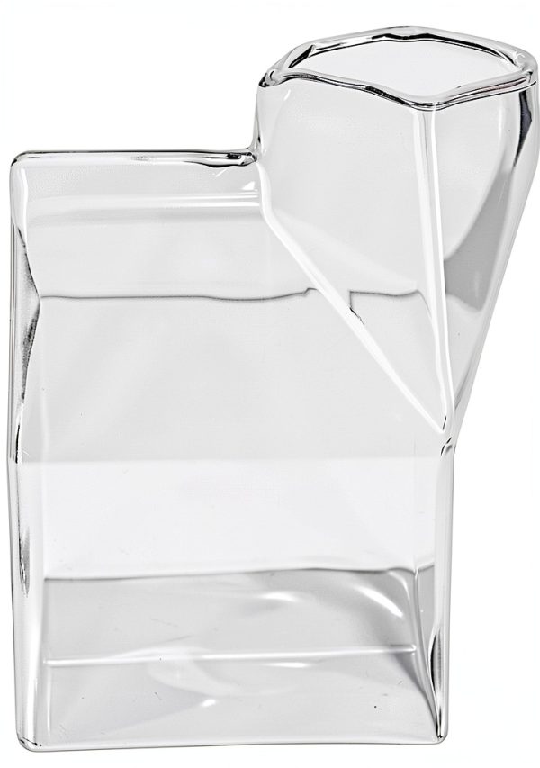 Restaurantware Glass Milk Carton 12oz Round Safe Retro Design-22