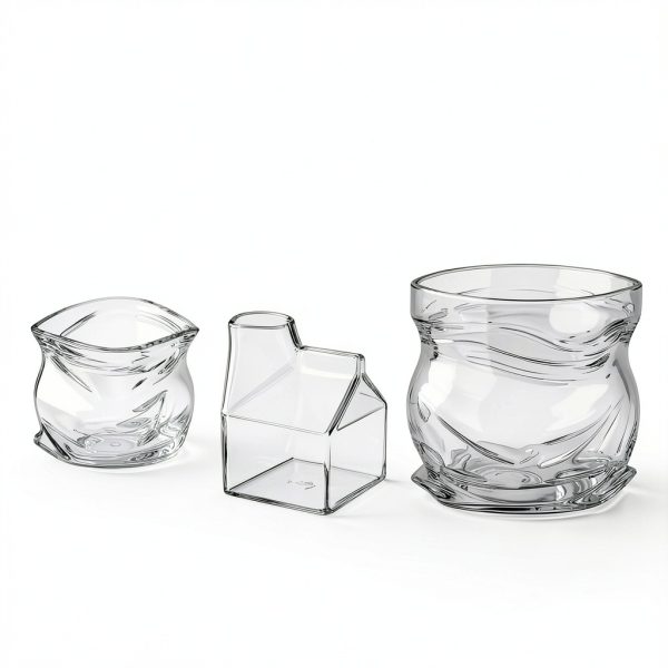 Restaurantware Glass Milk Carton 12oz Round Safe Retro Design-4